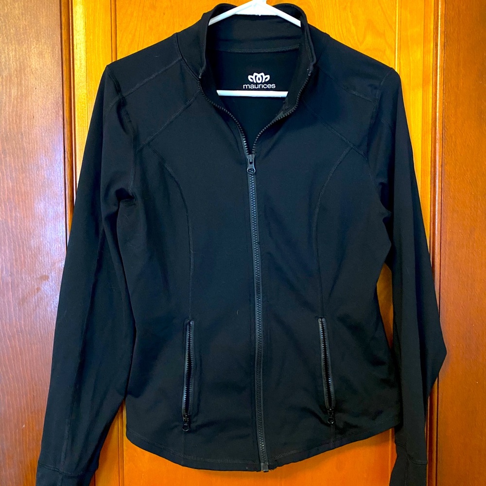 Black running jacket